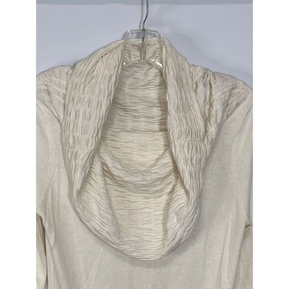 Caché Womens Sweater Long Cowl Neck Ivory Medium - Picture 5 of 7